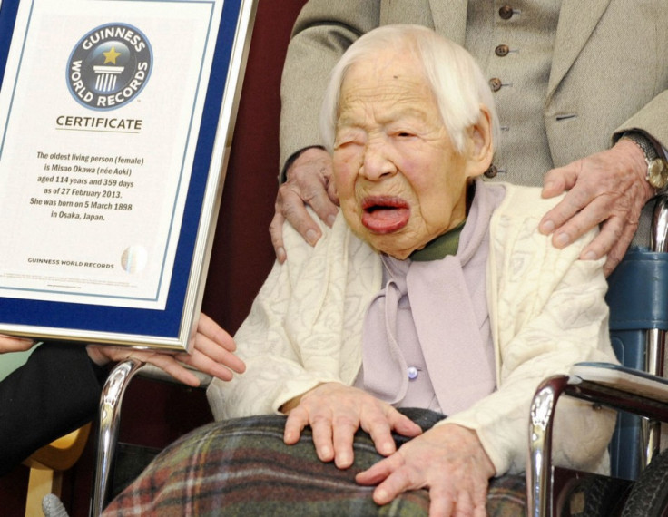 Misao Okawa, a Japanese woman, currently holds the record for world's oldest living person. (Credit: Reuters)