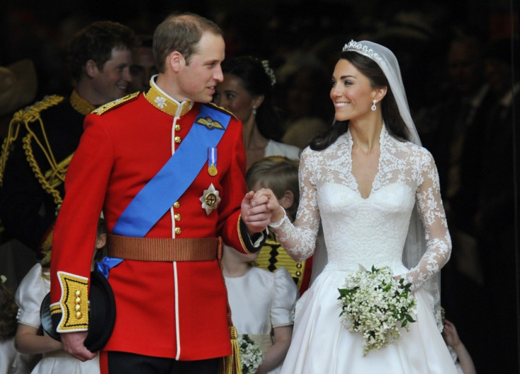 The Duke and Duchess of Cambridge are pictured following their wedding ceremony (Reuters)