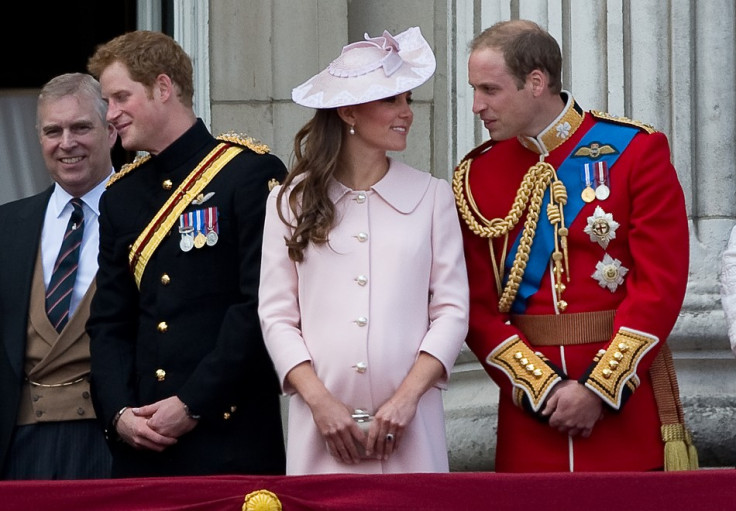 A pregnant Kate attends her final public appearance at the Trooping the Colour ceremony in London (Reuters)