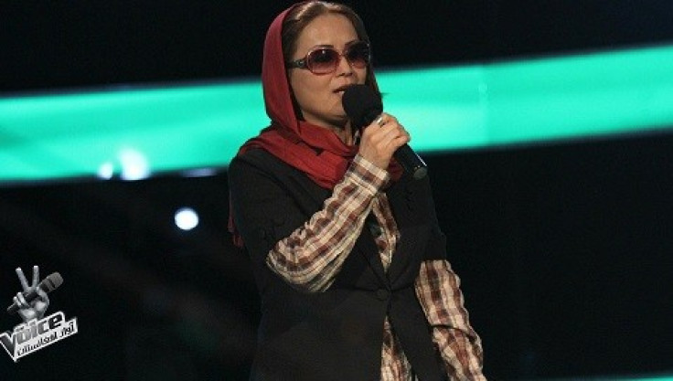 A female contestant performs on the Voice of Afghanistan (Facebook)