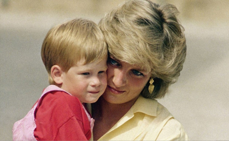 Prince Harry with Diana