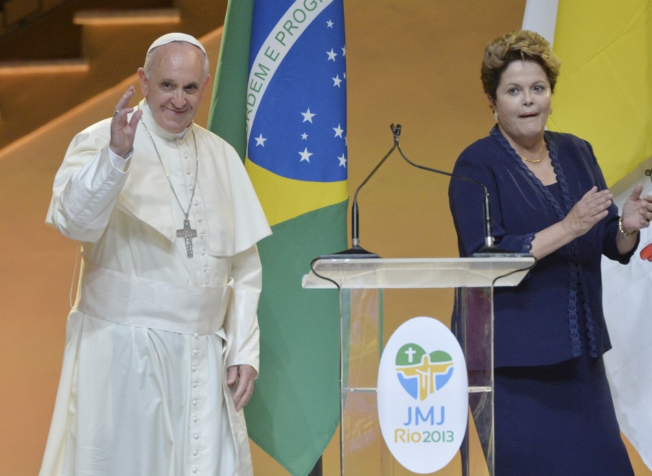 Dilma Rousseff and  Pope Francis