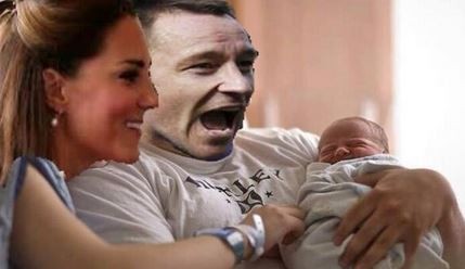 PMSL .. Royal Family release the first picture of John Terry and Kate with the Royal Baby royalbabyboy itsaboy
