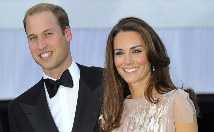 Happy couple: New parents Kate and William