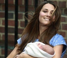 Kate with baby