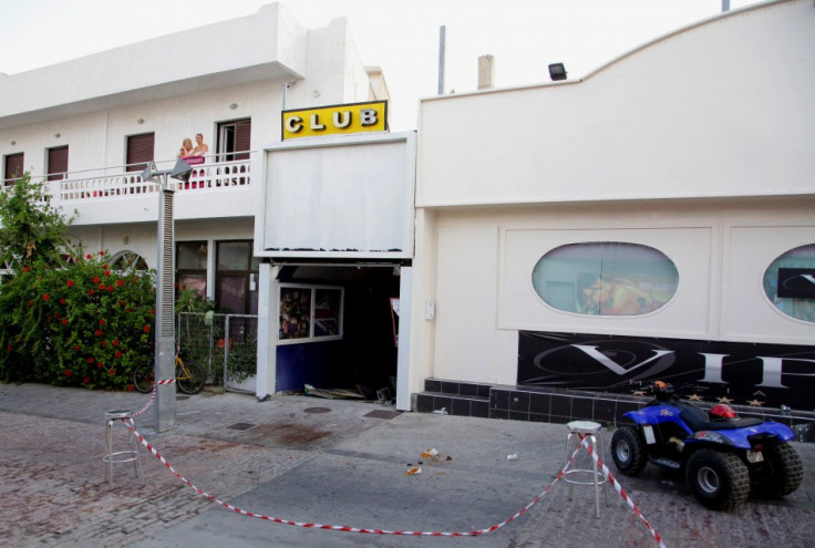 The scene outside the club where Tyrell Matthews-Burton was killed (Reuters)