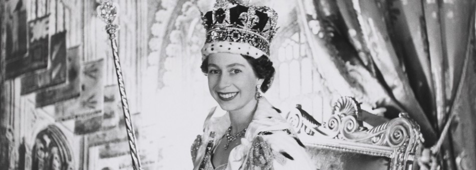 The Queen after coronation on 2 June, 1953