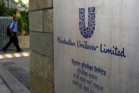 A man arrives at the Hindustan Unilever Limited (HUL) headquarters in Mumbai.