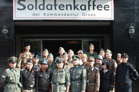 Regulars enjoy dining in outrageous gear at Nazi cafe