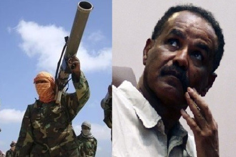 Al-Shabaab fighters and Eritran preident, Isaias Afwerki