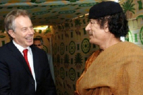 Tony Blair meets Muammar Gaddafi