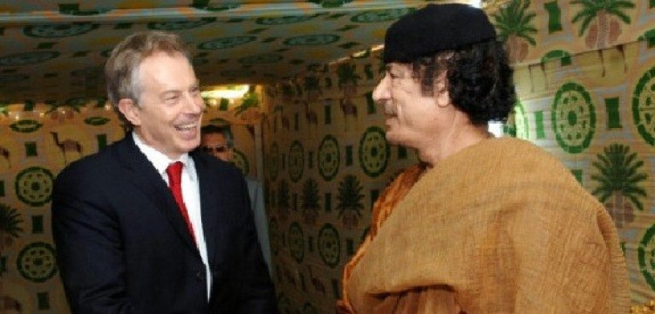Tony Blair meets Muammar Gaddafi