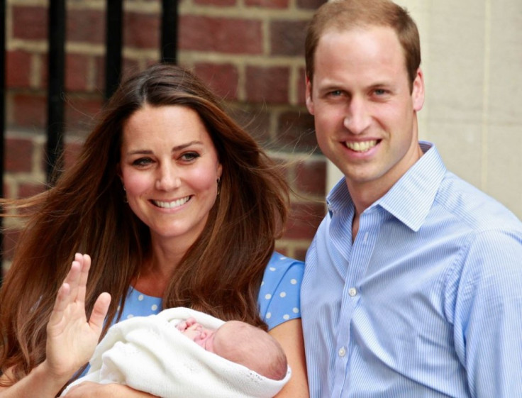 Kate Middleton and Prince William with Prince George Alexander Louis of Cambridge