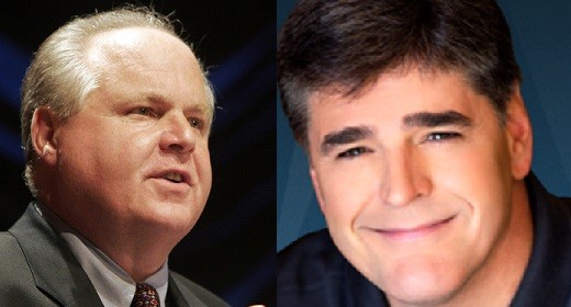 Rush Limbaugh (L) was responding to claims he and Sean Hannity are going to be dropped (Reuters/Fox News) Rush Limbaugh (L) was responding to claims he and Sean Hannity are going to be dropped (Reuters/Fox News)