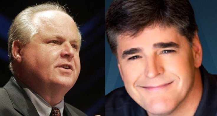 Rush Limbaugh (L) was responding to claims he and Sean Hannity are going to be dropped (Reuters/Fox News)