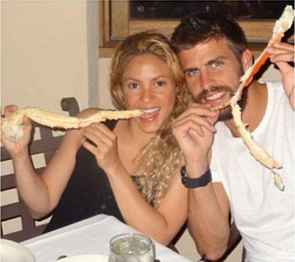 Shakira holidaying at undisclosed location