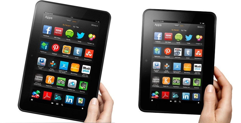 Current-Gen Amazon Kindle Fire HD 8.9 inch version (Left) and 7inch version (Right) (Credit: www.amazon.co.uk) Current-Gen Amazon Kindle Fire HD 8.9 inch version (Left) and 7inch version (Right) (Credit: www.amazon.co.uk)