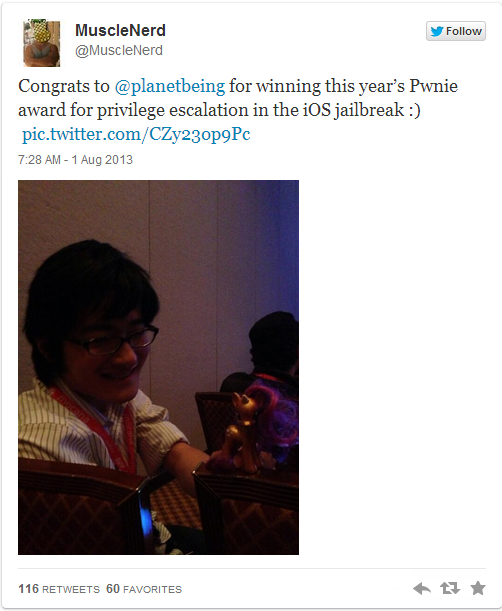 iOS 6 Evasi0n Jailbreak: Planetbeing Wins Pwnie Award for Best Privilege Escalation Bug