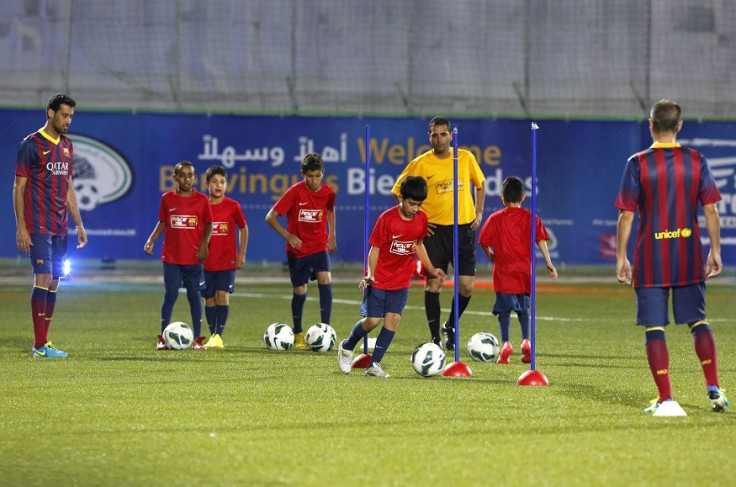 Youngsters put through their paces with Barcelona players
