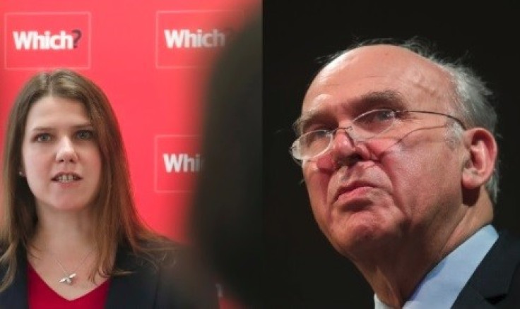Employment Relations and Consumer Affairs Minister Jo Swinson and Business Secretary Vince Cable (Photos: Reuters)