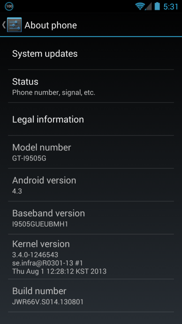 Android 4.3 Jelly Bean OTA Android 4.3 Jelly Bean OTA