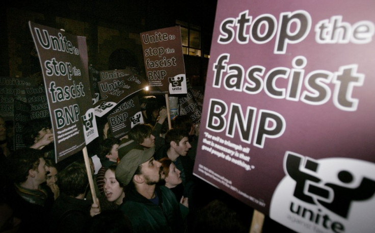 Unite Against Fascism protesters picket Irving at Oxford University in 2007