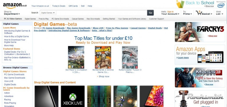 Downloadable Amazon Games (Credit: www.amazon.co.uk)