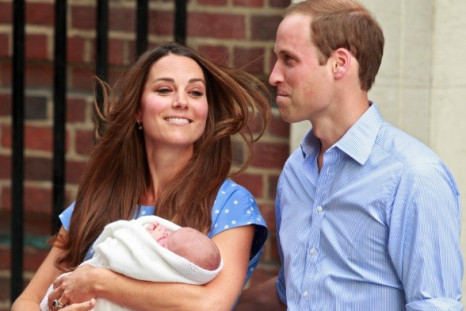 Kate Middleton and Prince William and their baby son George Alexander Louis in July (Photo: Reuters)