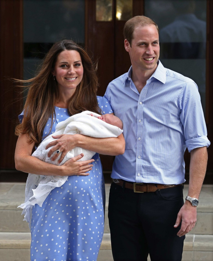 Prince William and Kate Middleton with Prince George