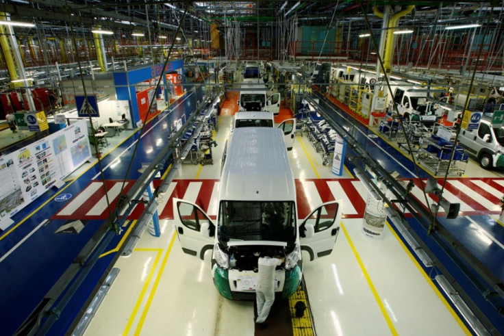 People work at Fiat's Sevelsud plant in Atessa, central Italy