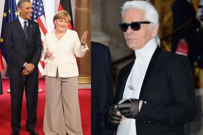 Angela Merkel and Karl Lagerfeld