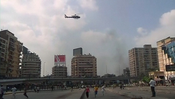 helicopter cairo protest