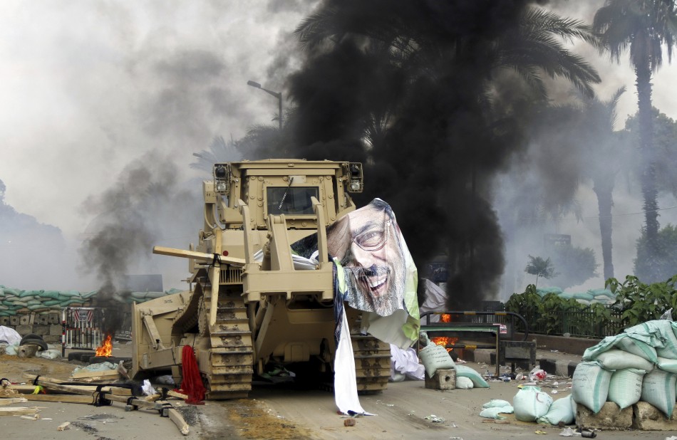 Bulldozer at Rabaa Adawiya