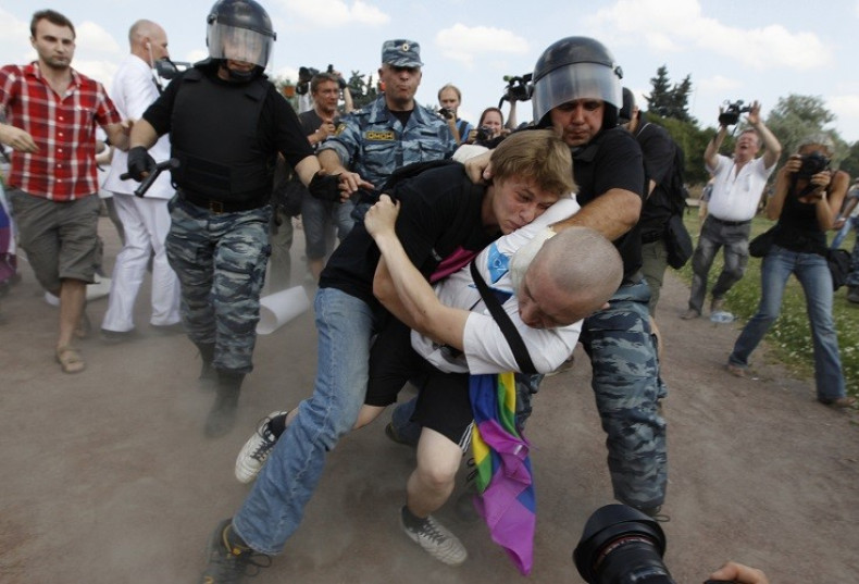 Russia gay protest