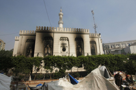 A general view of the burnt Rabaa Adawiya mosque on the morning after the clearing of the protest which was held around the mosque, in Cairo, August 15, 2013. (Photo: Reuters)