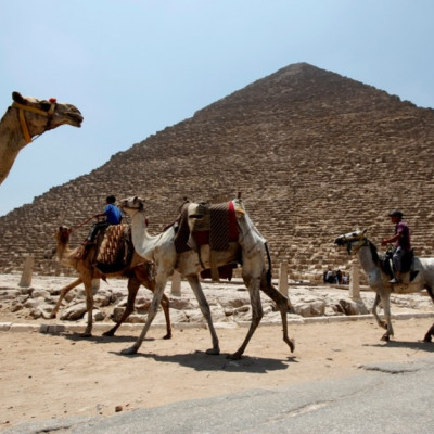 Giza pyramids on the outskirts of Cairo