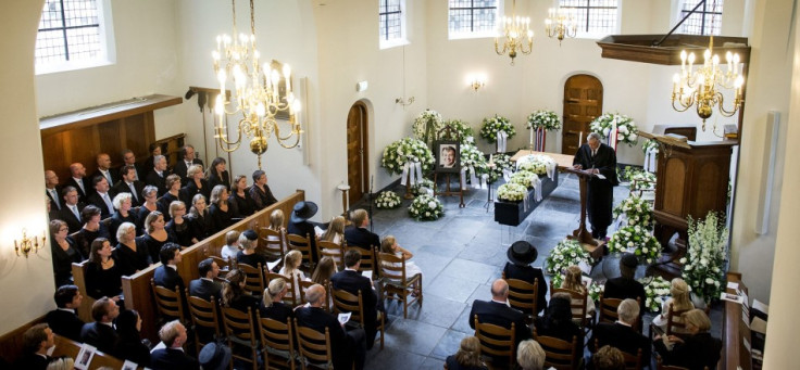 Reverend Carel Ter Linden (at pulpit) leads the funeral service for Netherlands' Prince Johan Friso at the Stulpkerk church in Lage Vuursche August 16, 2013. (Photo: Reuters)