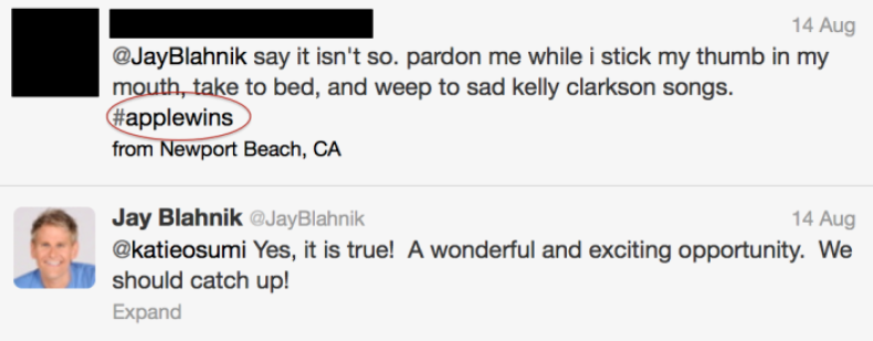 Jay Blahnik tweets