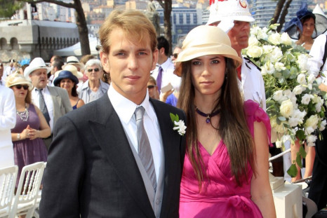 Andrea Casiraghi and Tatiana Santodomingo, then his girlfriend, arrive at the Place du Palais to attend the religious wedding ceremony for Monaco's Prince Albert II and Princess Charlene at the Palace in Monaco July 2, 2011. Casiraghi and Tatiana will tie