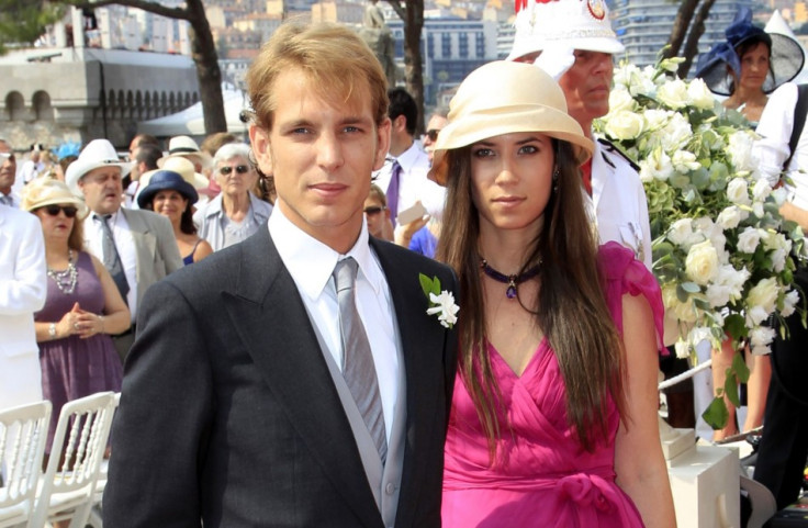 Andrea Casiraghi and Tatiana Santodomingo, then his girlfriend, arrive at the Place du Palais to attend the religious wedding ceremony for Monaco's Prince Albert II and Princess Charlene at the Palace in Monaco July 2, 2011. Casiraghi and Tatiana will tie