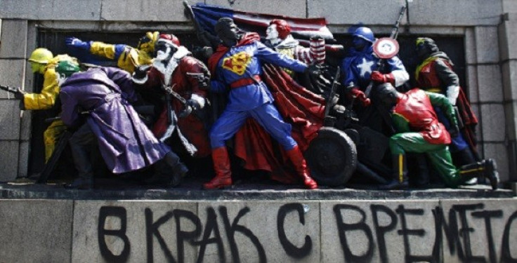 Monument in Sofia got the American superhero treatment in 2011