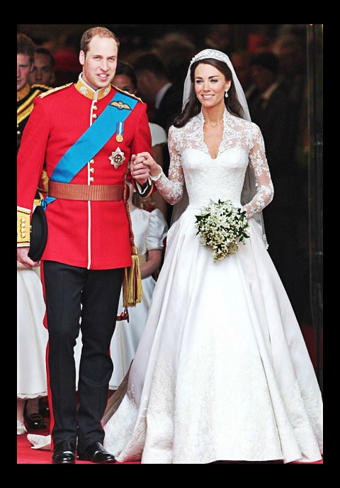 Kate Middleton in Alexander McQueen dress on her wedding