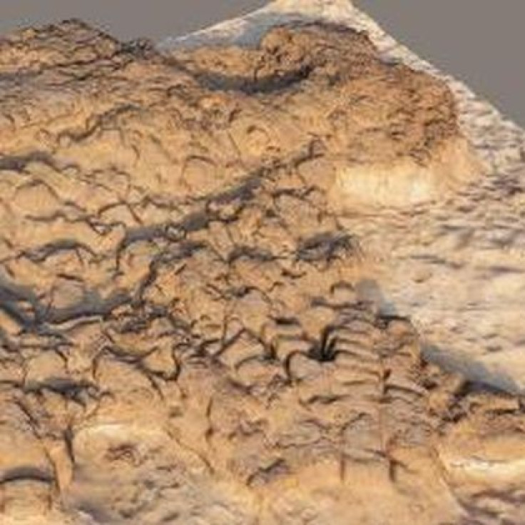 A 3D presentation shows collapse of mud-brick structures in Hellenistic period in Israel. Those structures had been built on top of an Iron Age fortifications. (Credit: Philip Sapirstein/TAU)