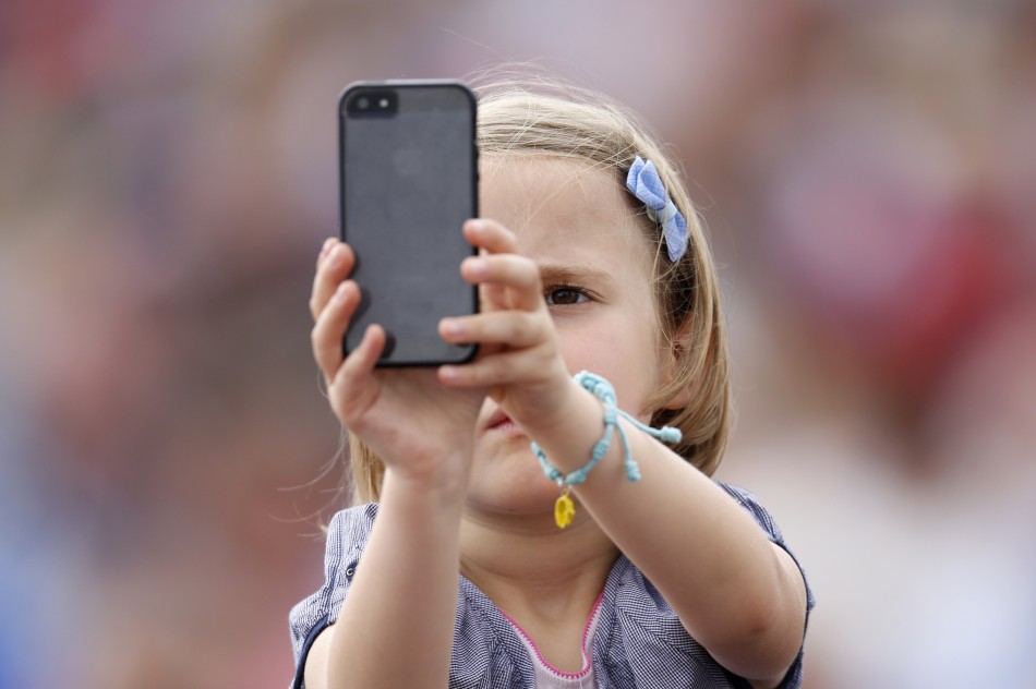 Child using phone