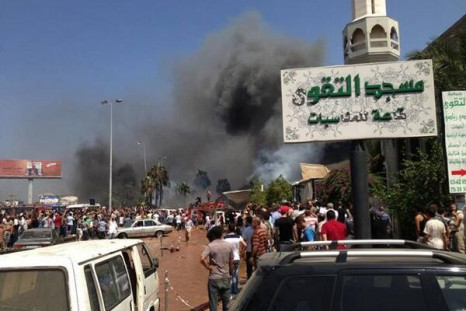 Photo purporting site of explosion in Tripoli