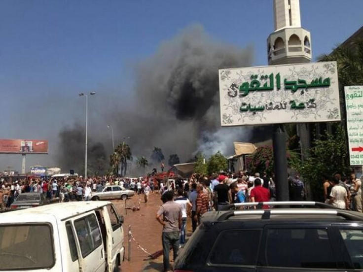 Photo purporting site of explosion in Tripoli
