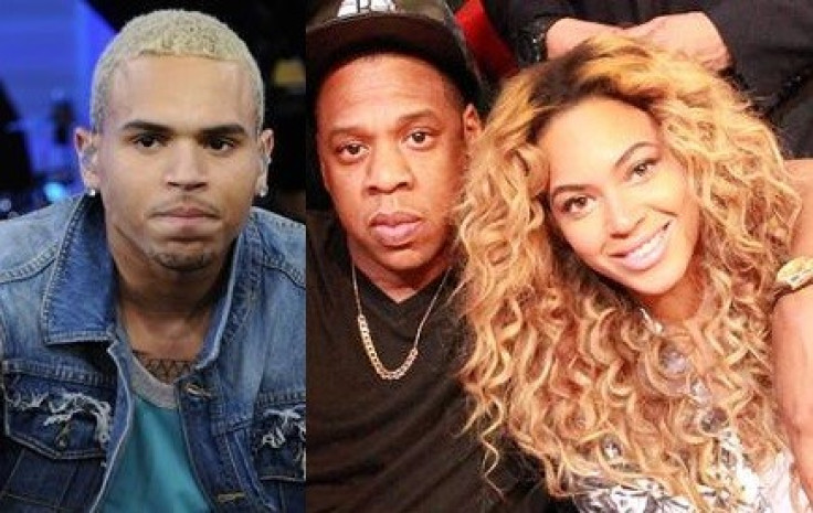 Chris Brown, Jay Z and Beyonce