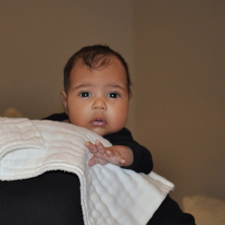 North West Finally Unveiled to the World/Twitter/KrisJenner