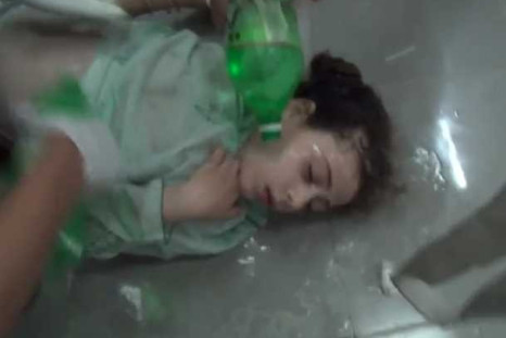 Suspected victim of chemical weapons attack in eastern Damascus