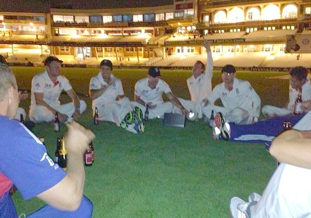 England players celebrate beating Australia to retain Ashes in snap taken by Matt Prior PIC: Matt Prior, Twitter England players celebrate beating Australia to retain Ashes in snap taken by Matt Prior PIC: Matt Prior, Twitter